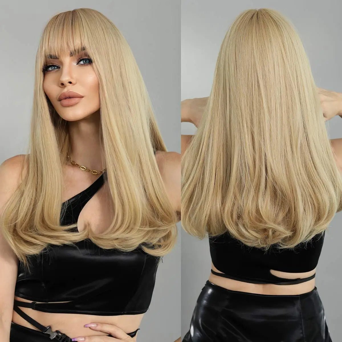 Long Wavy Blonde Synthetic Wigs - HairNjoy