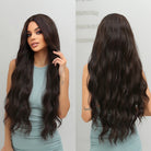 Long Wavy Brown Synthetic Wigs - HairNjoy