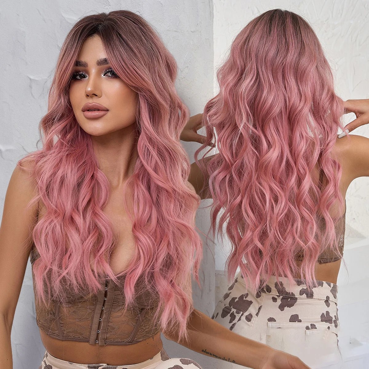 Long Wavy Curly Synthetic Wigs - HairNjoy