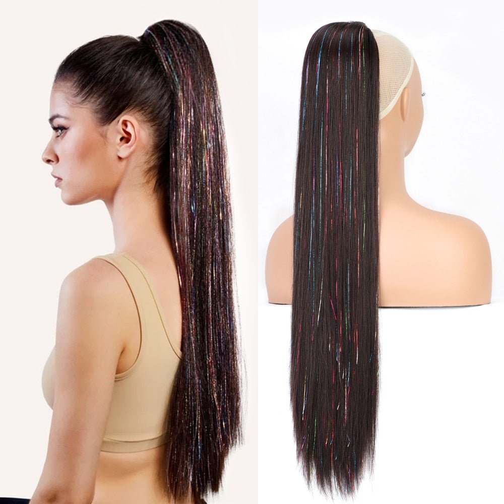 Long Wavy Drawstring Ponytail Hair Extension - HairNjoy