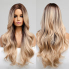 Long Wavy Light Brown High Lights Wig - HairNjoy