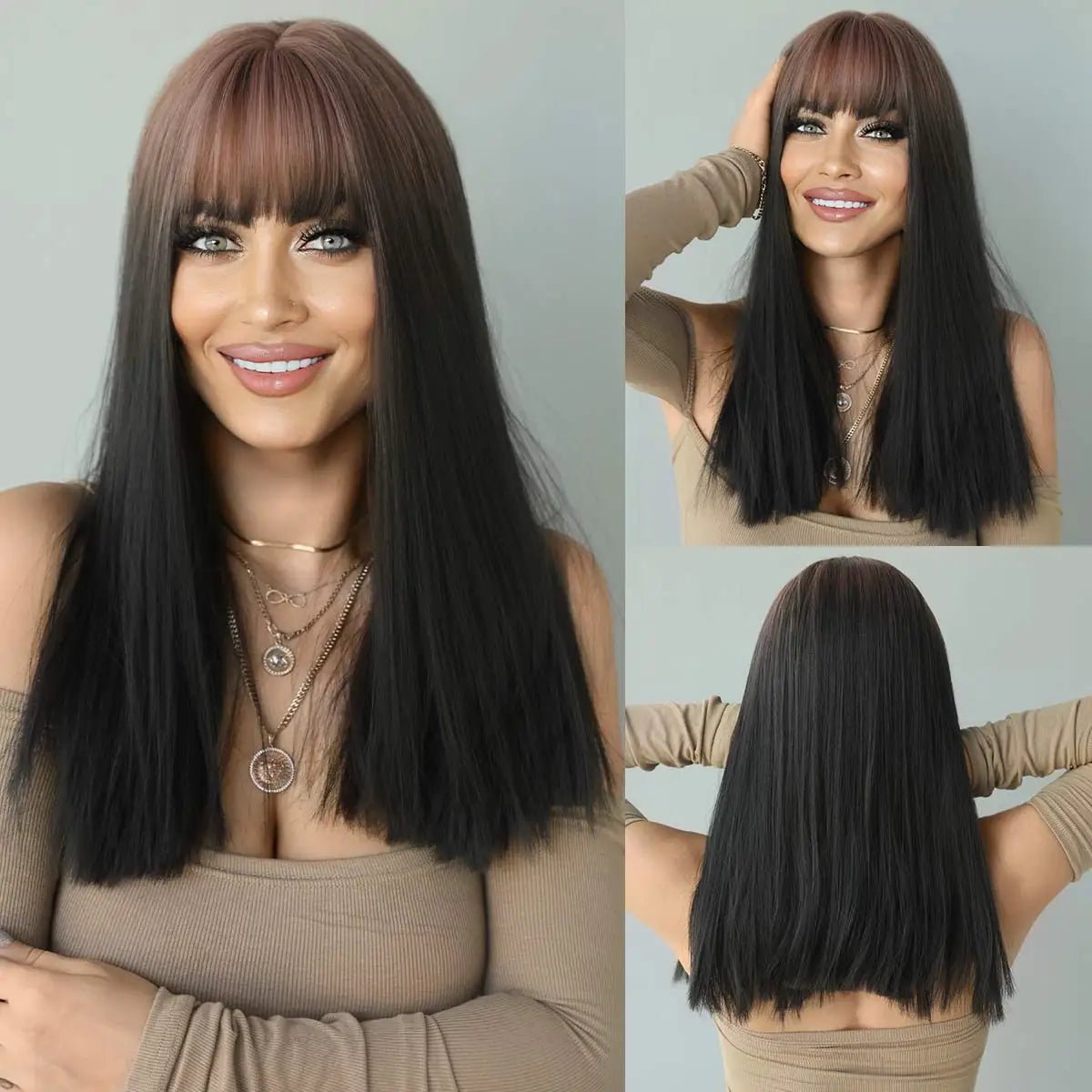 Long Wavy Ombre Synthetic Wigs - HairNjoy