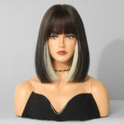 Natural Black Short Bob Synthetic Wig - HairNjoy