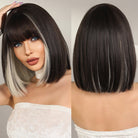 Natural Black Short Bob Synthetic Wig - HairNjoy