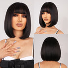 Natural Black Short Synthetic Wigs - HairNjoy