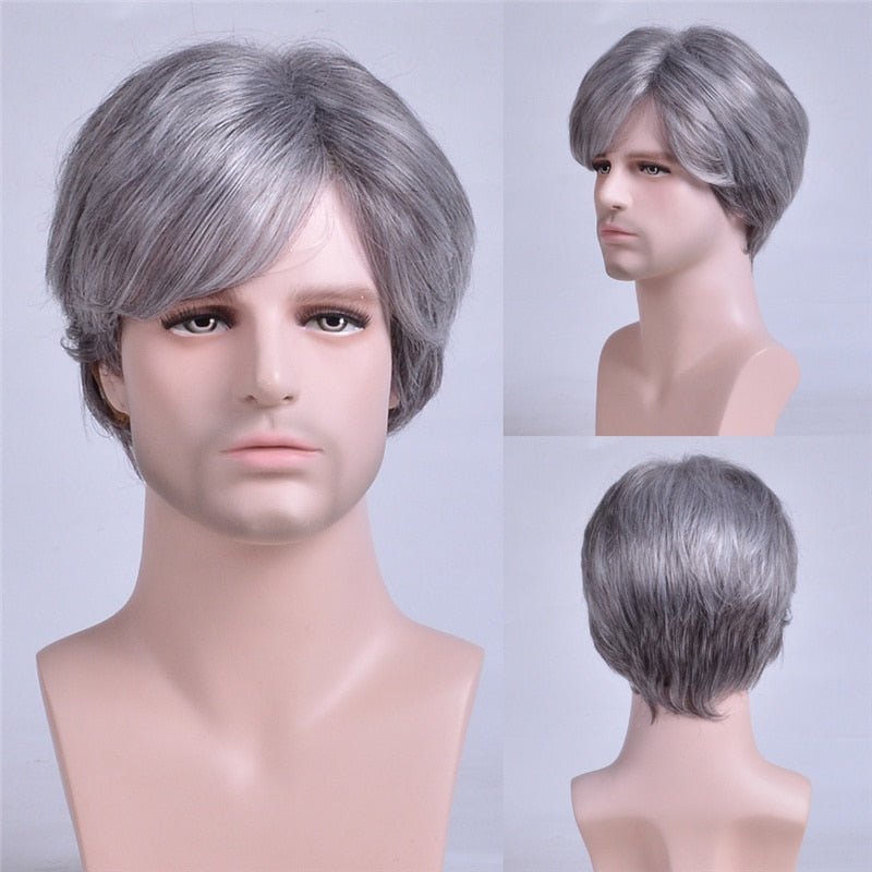 Ombre Short Straight Wig with Bangs - HairNjoy