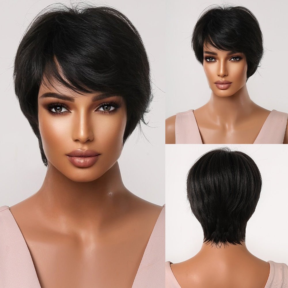 Pixie Cut Black Realistic Wig - HairNjoy