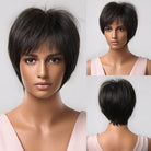 Pixie Cut Black Wig with Bangs - HairNjoy