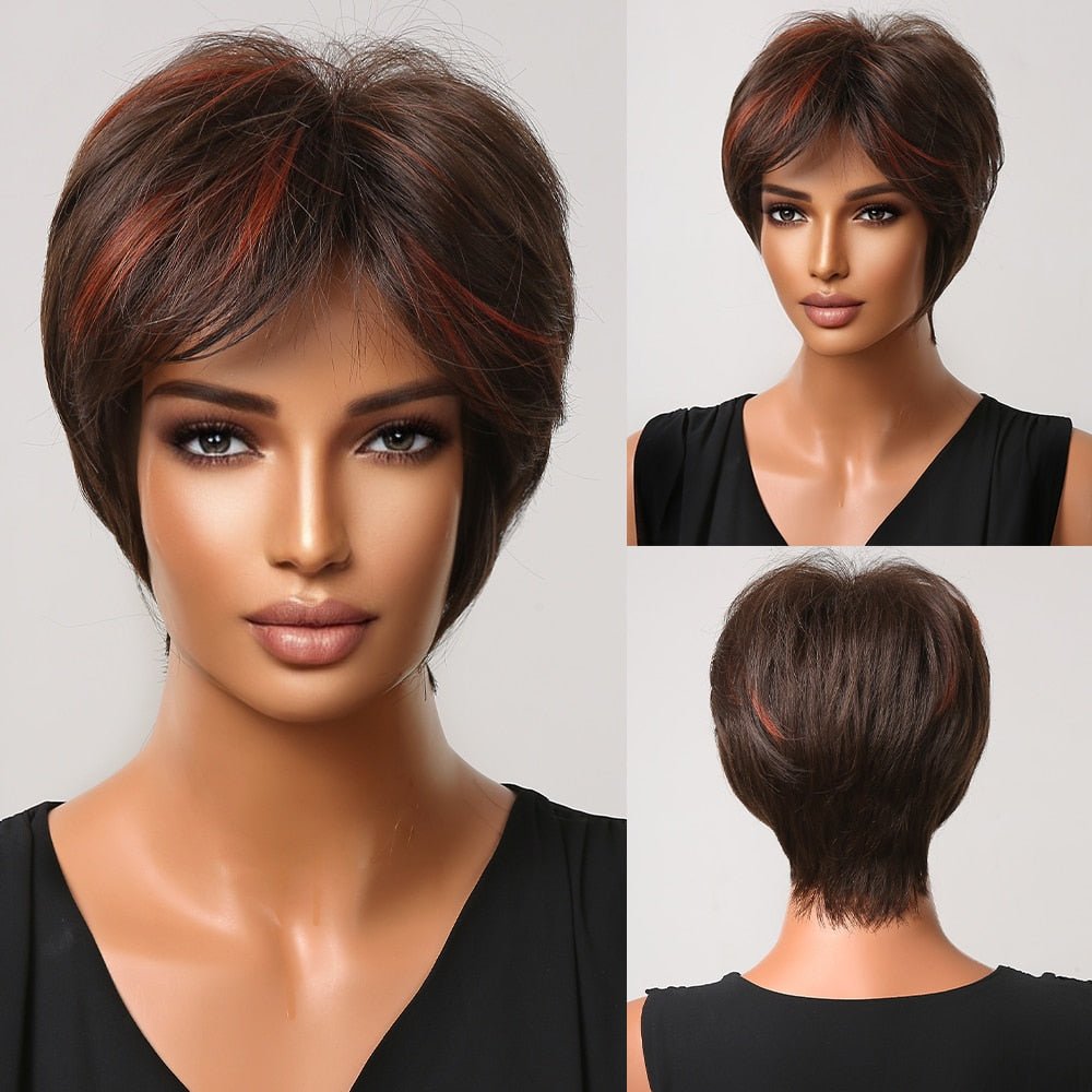 Pixie Cut Highlight Wig - HairNjoy