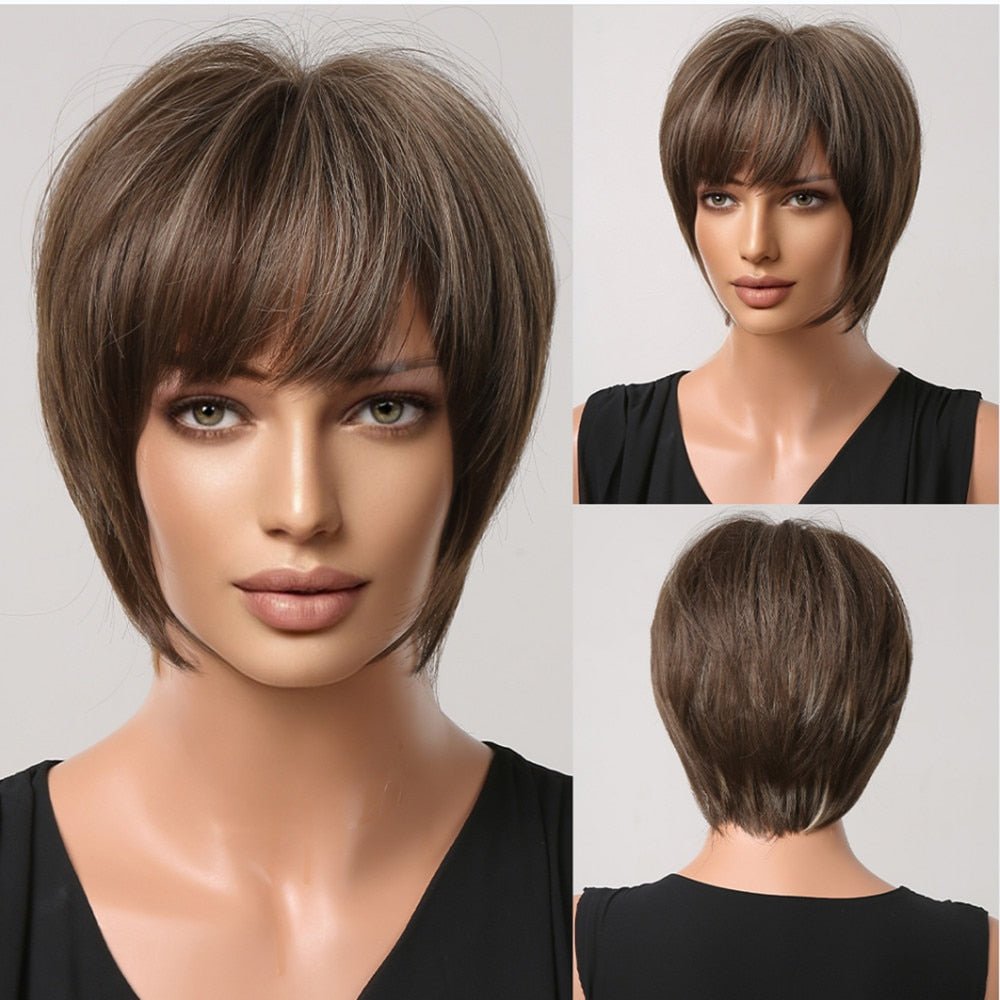 Pixie Cut Short Wig with Bangs - HairNjoy