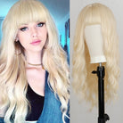 Platinum Blond Wavy Synthetic Wigs - HairNjoy