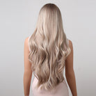 Platinum Blonde with White Highlight Synthetic Wigs - HairNjoy