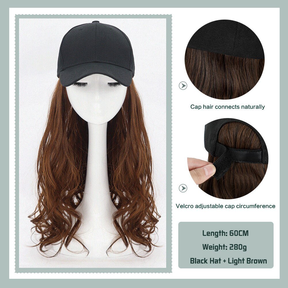 Removable Hair Extension with Adjustable Cap - HairNjoy