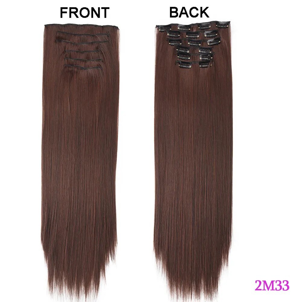 Set Long Curly Clip In Hair Extension - HairNjoy