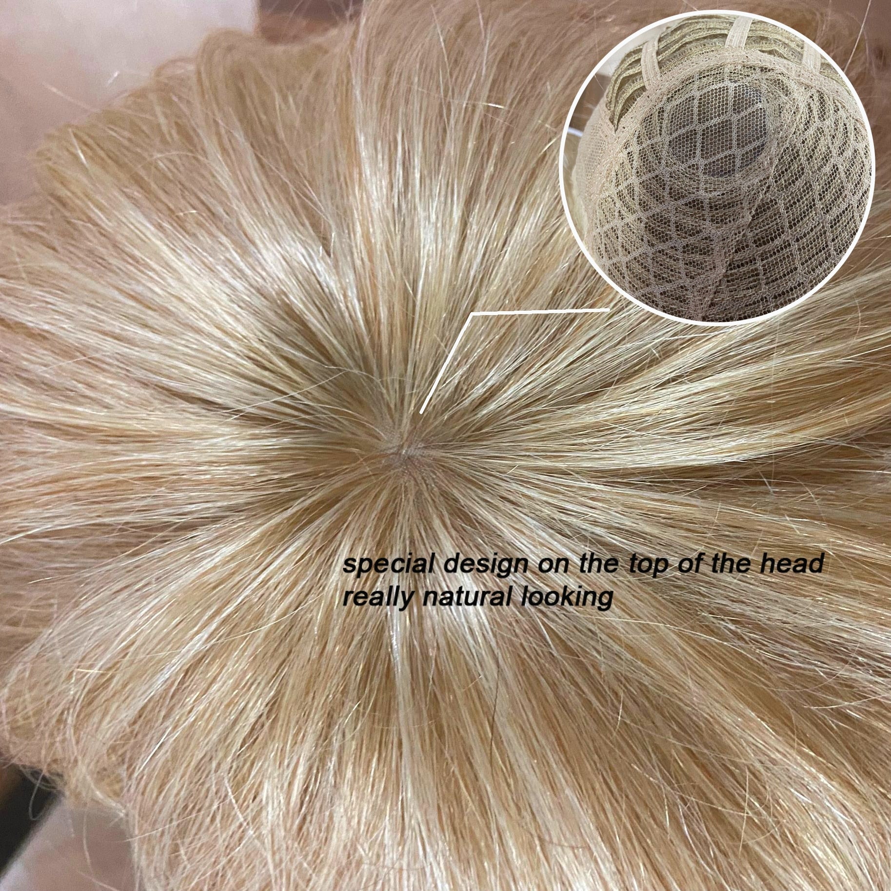 Short Pixie Blonde Silver Human Hair Blend with Bangs - HairNjoy
