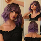 Short Purple Hight Light Synthetic Wigs - HairNjoy