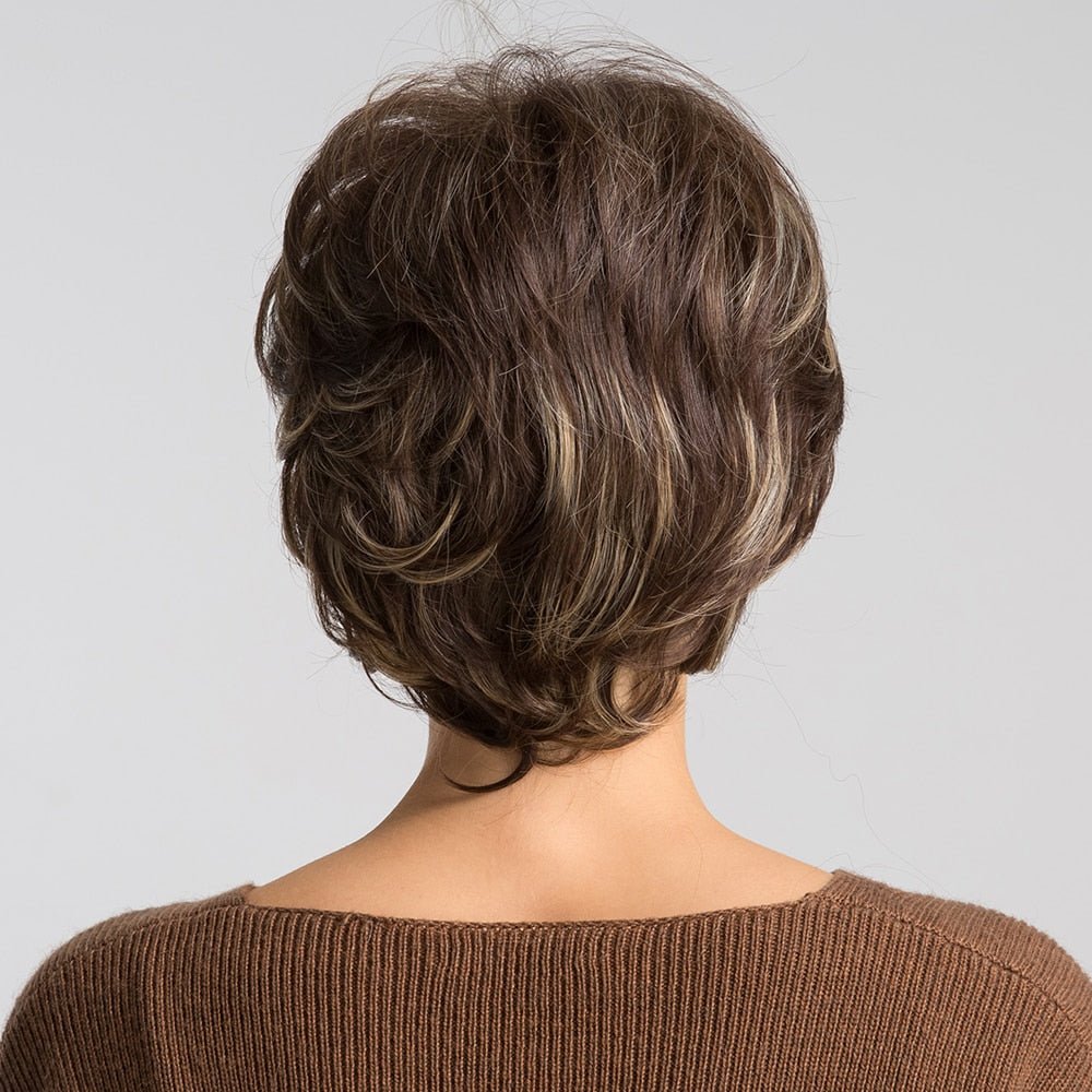 Short Wavy Bob Wigs with Side Bangs - HairNjoy