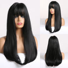 Straight Black Synthetic Wig - HairNjoy