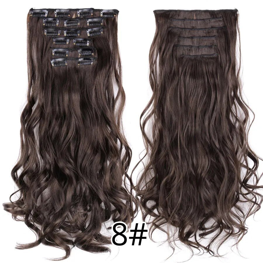 Synthetic Hair Curly Clip In Wig Extension - HairNjoy