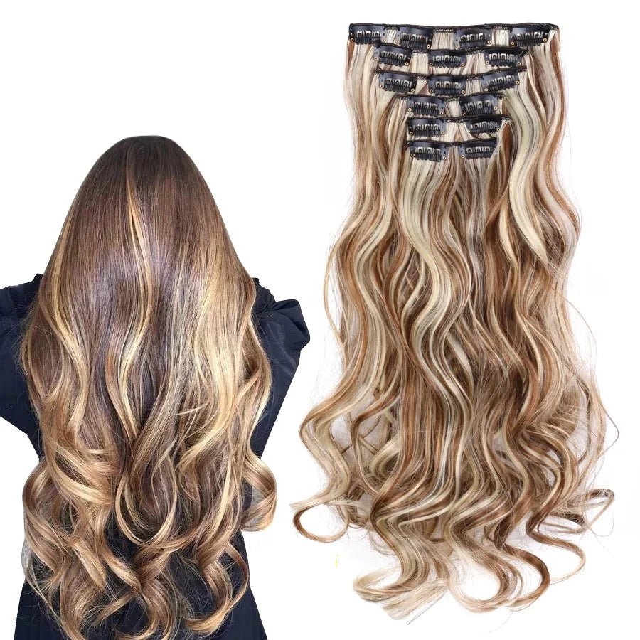 Synthetic Hair Curly Clip In Wig Extension - HairNjoy