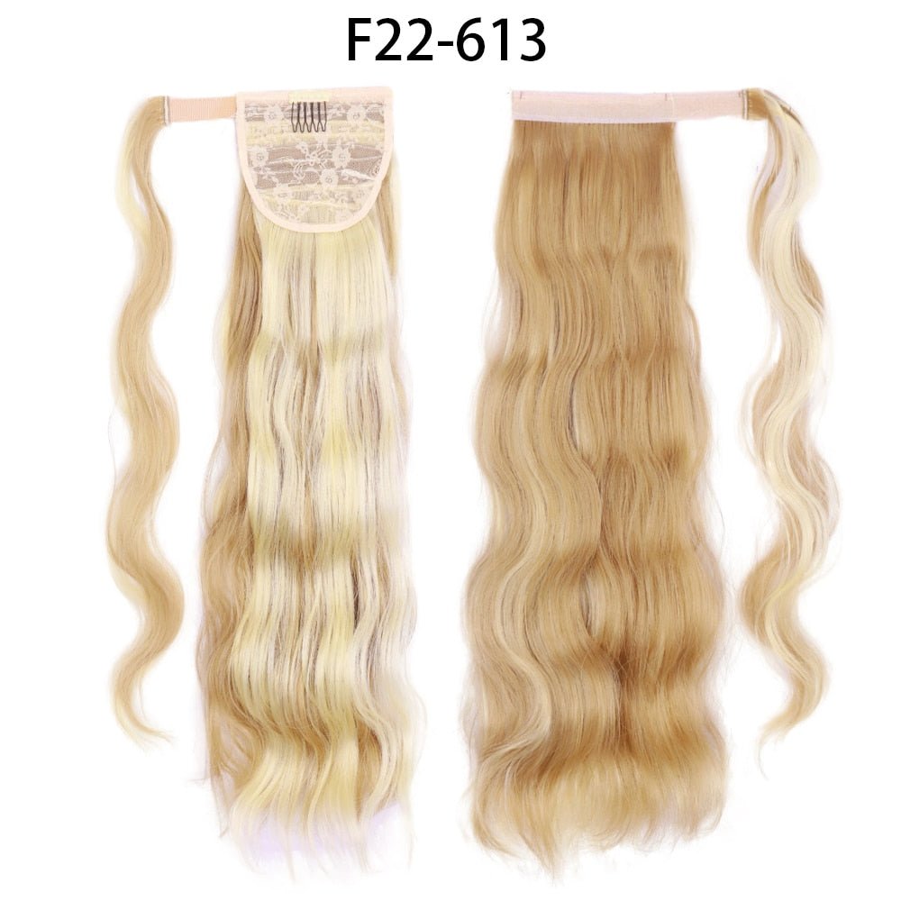 Synthetic Long Hollywood Wave Ponytail Hair Extension - HairNjoy