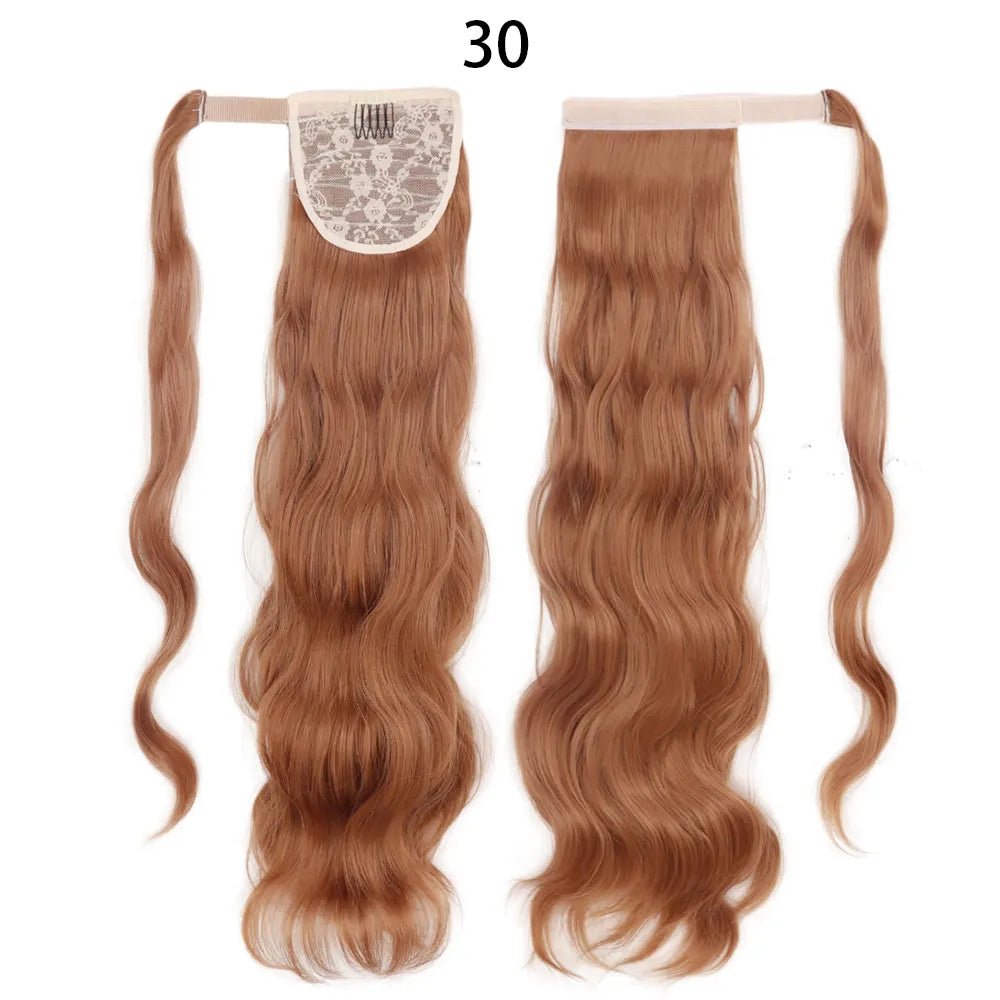Synthetic Long Hollywood Wave Ponytail Hair Extension - HairNjoy