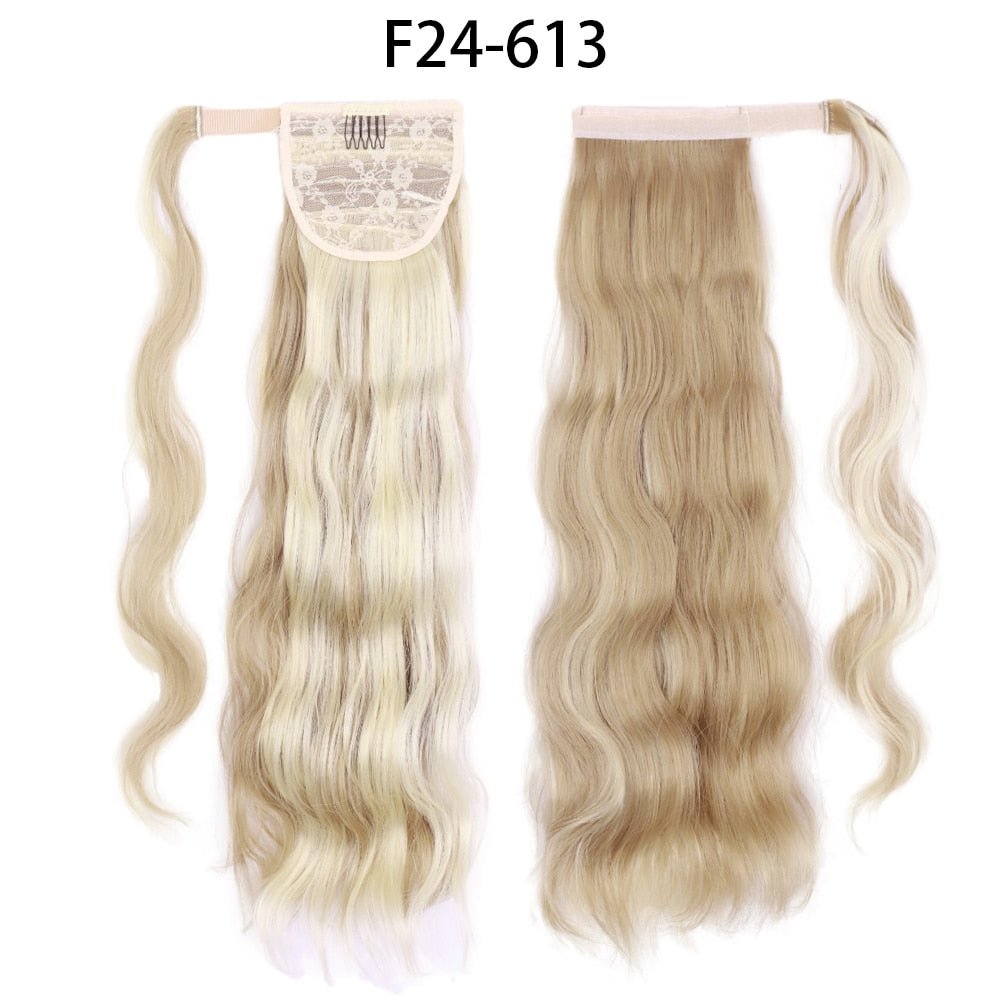 Synthetic Long Hollywood Wave Ponytail Hair Extension - HairNjoy