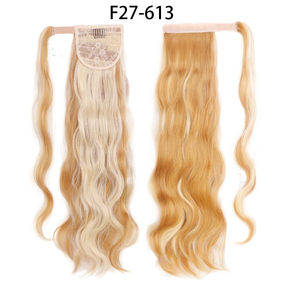 Synthetic Long Hollywood Wave Ponytail Hair Extension - HairNjoy