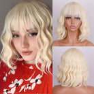 Wavy Light Blonde Short Synthetic Wigs - HairNjoy