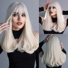 White Long Wavy Synthetic Wigs - HairNjoy